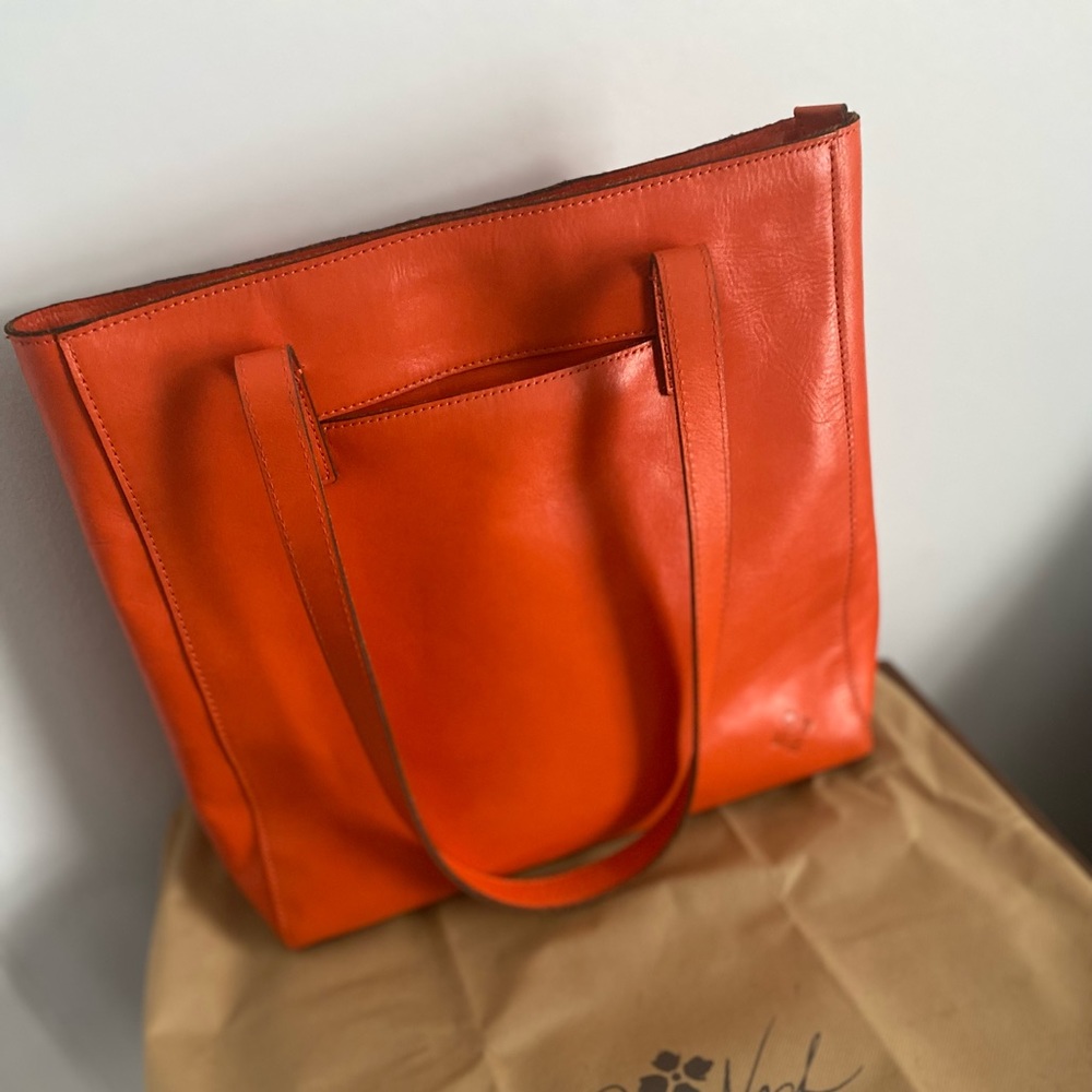 PATRICIA NASH. Amazing bright orange leather tote! Brand new.